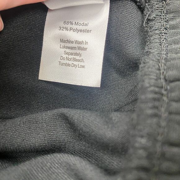 Crosby Top Womens Medium Black Keyhole V Neck Blouson Shirred Stretch Modal Knit - Picture 15 of 16